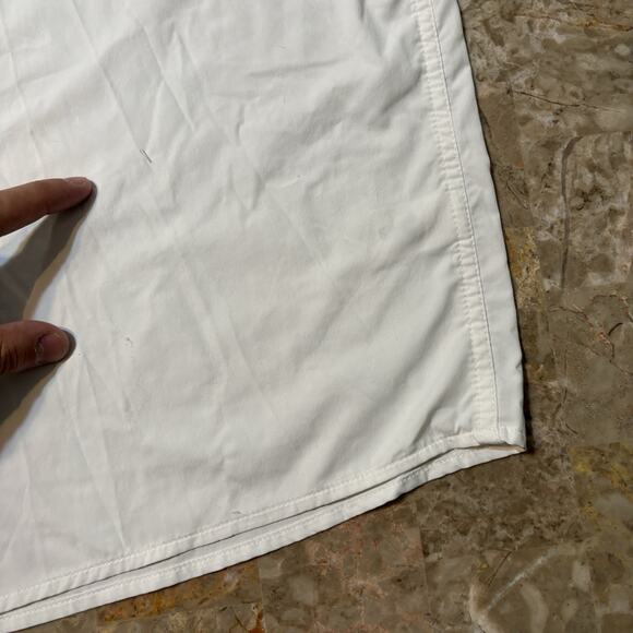 Poncho Shirt Mens XL White Short Sleeve Button Woven Fishing Vented - Picture 6 of 13